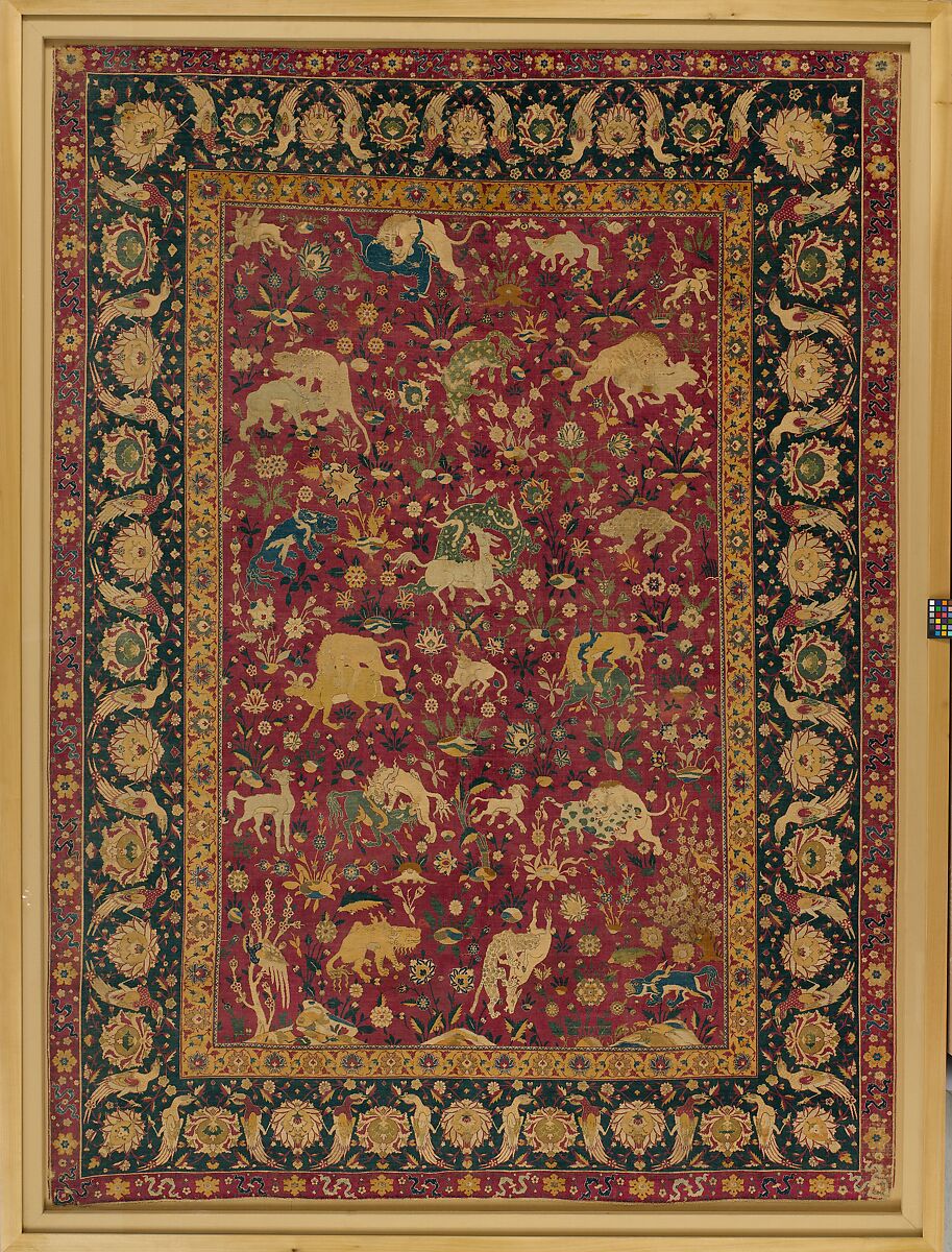 SILK ANIMAL CARPET, COLLECTION OF THE METROPOLITAN MUSEUM OF ART, NEW YORK,&nbsp;USA