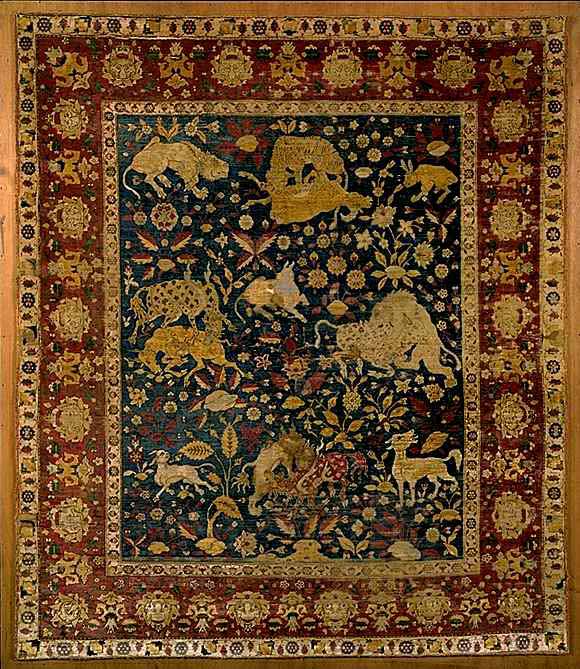 FANTASY ANIMAL FIGHTING THRONE MAT, LOUVRE MUSEUM, PARIS, FRANCE