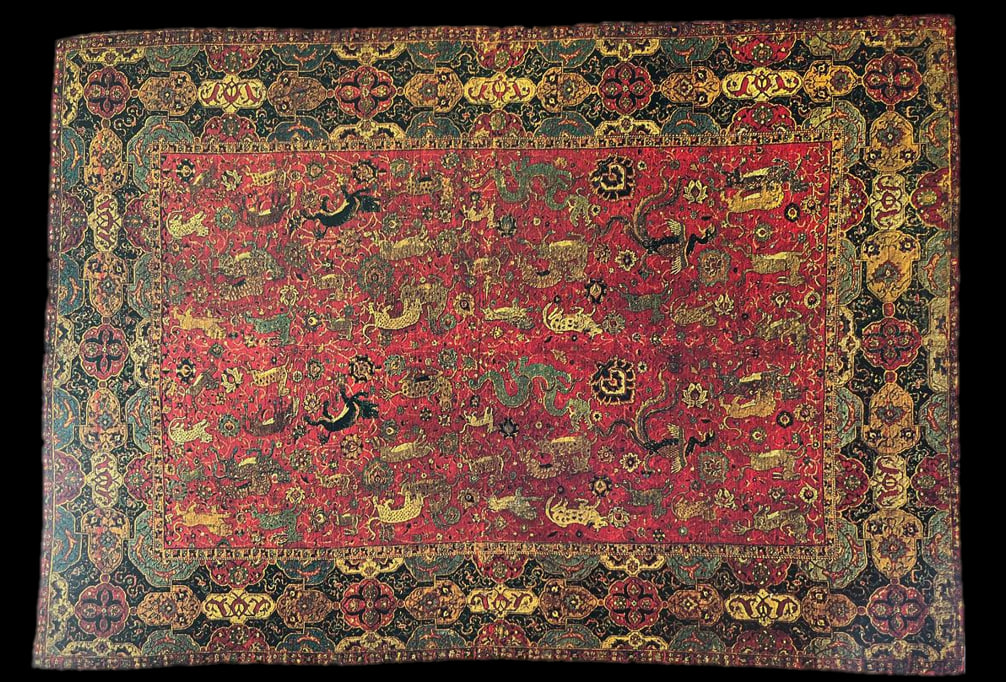 SAFAVID ANIMAL CARPET, COLLECTION OF THE CARPET MUSEUM OF IRAN, TEHRAN, IRAN