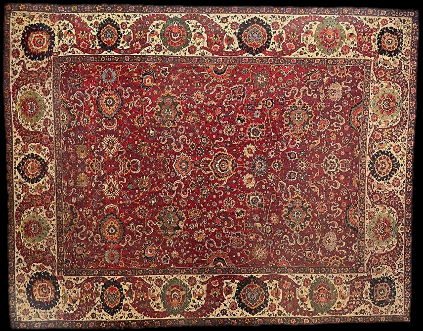 FLORAL CARPET, COLLECTION OF THE CARPET MUSEUM OF IRAN, TEHRAN, IRAN