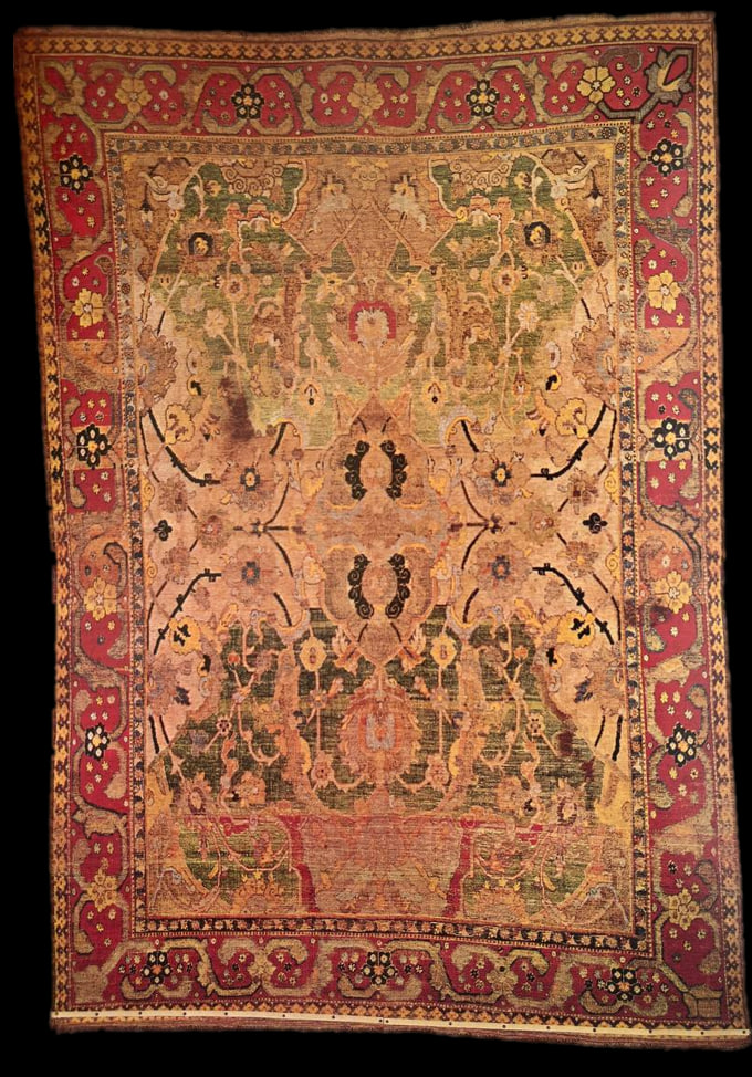 SILK FLORAL CARPET, COLLECTION OF THE ÖSTERREICHISCHES MUSEUM FÜR ANGEWANDTE KÜNST, VIENNA, AUSTRIA